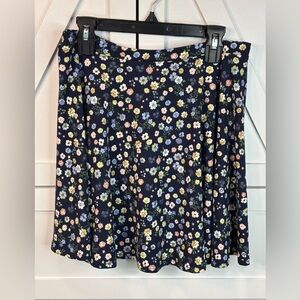 Girl’s Floral Navy A-Line Skirt size L